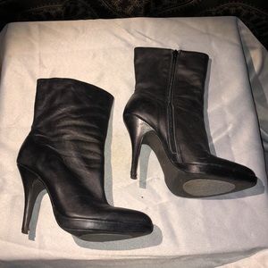 Bakers Black Platform Heeled Boots Vegan Mid-Calf Size 6.5